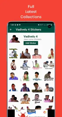 Vadivelu Whatsapp Stickers2023 android App screenshot 3